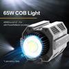 Luz de Vídeo LED Compacta para Estúdio 65W Luz de Preenchimento para Fotografia 2700K-6500K Dimerizável CRI97+ 10 Modos de Efeito de Iluminação Controle Remoto por App Tela LCD Grande de 2 Polegadas