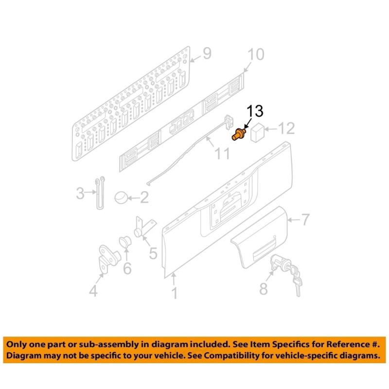 Rear Gate Strikers Pin For Frontier Corrosion Resistant Metal Construction Easy Installation Secure Locking 90570-ZP50A