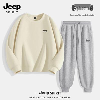 JEEP SPIRIT Férfi Laza Fit Pulóver és Melegítőnadrág Szett