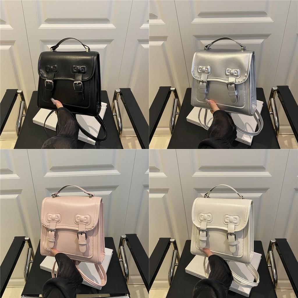 Pu Lace Butterfly Knot Backpack With Large Capacity For Daily Use And Street Style