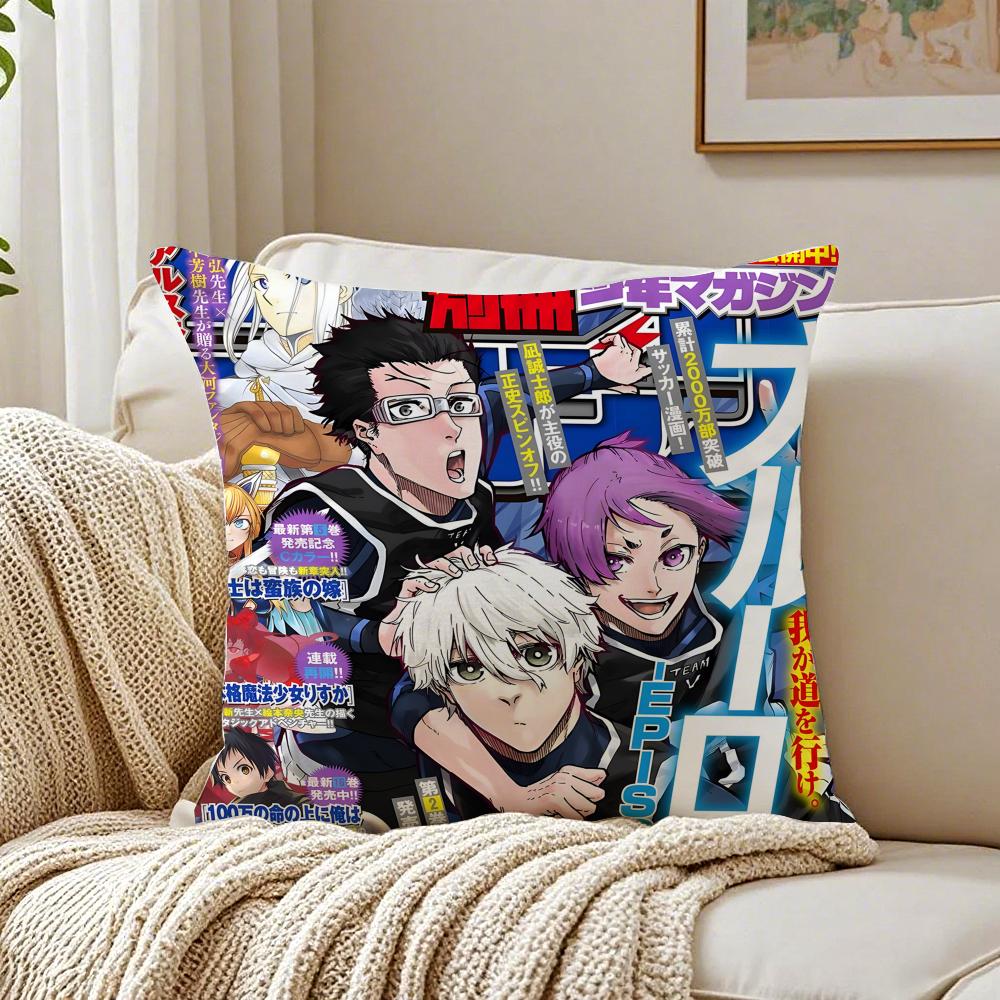 Anime Intense BBLUE LLOCKS Cushion Cover Pillowcase Antidustmite Living Room Sofa Decor Cushion Room