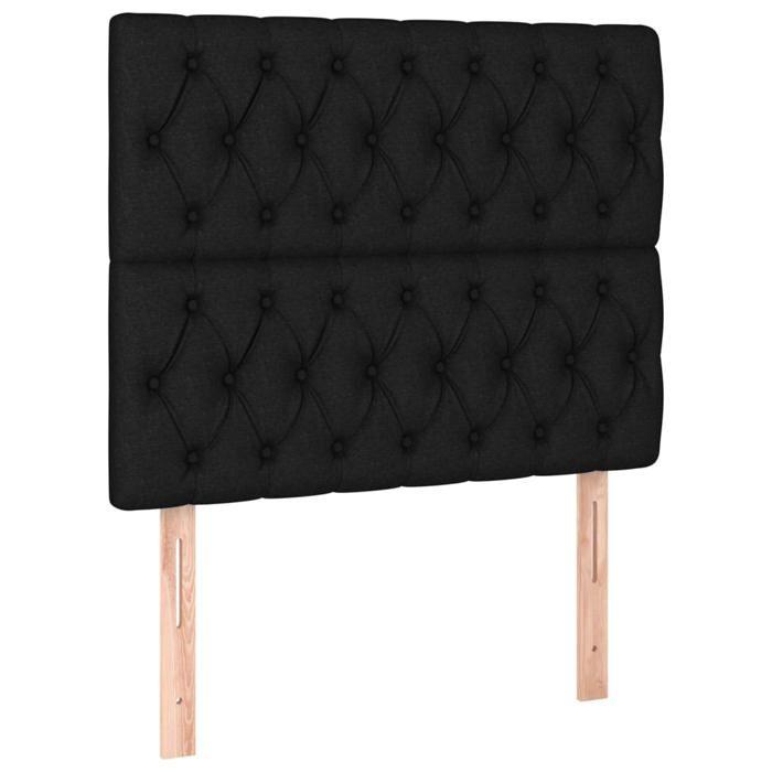 Tête de lit - Maison Exclusive - 90x7x118/128 cm - Noir - Hauteur réglable