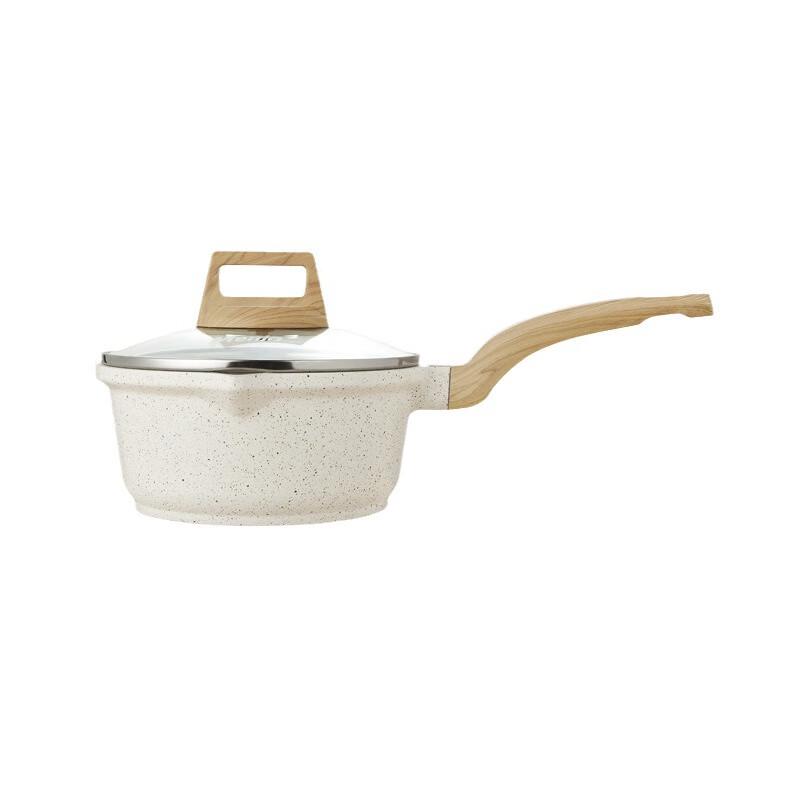 Yetele Beige Maifan Stone Non-Stick Milk Pot