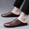 Herrenschuhe Casual Marke Herren Pantoletten Penny Loafer Echtes Leder Luxus Halbpantolette für Herren Atmungsaktive Bequeme Fahrschuhe Mann