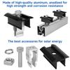 Anodized Aluminium End Clamp Bracket Set 6PCS for Solar Panel Frame Attachment On Residential and Marine Installations
