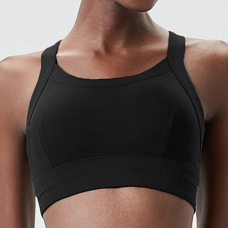 High Strength Bubble Wrap Sports Intimates Women's Square Breast Holding Push-up Pilates Workout Bra Breasted Yoga Vest