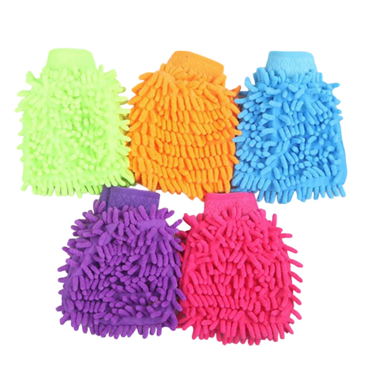 

Double Sided Chenille Gloves For Car Washing And Wiping One Size жёлтый