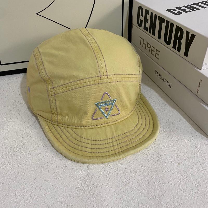 JYL TS DIY Five-panel Cap Unisex Couple Embroidered Casual Sun Protection Hat Cotton