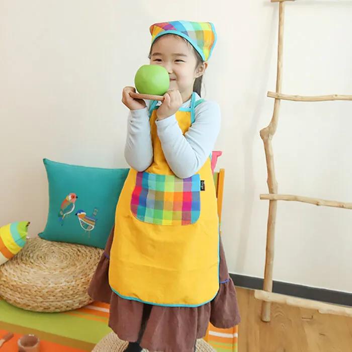 

Children s Apron Hood SET Sunny Yellow
