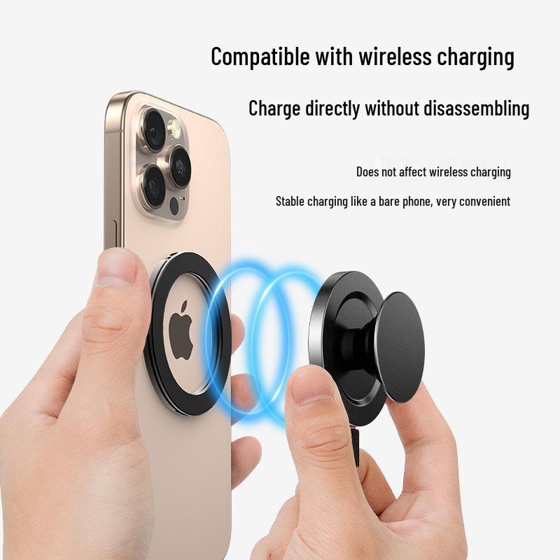 360° Magnetic Foldable Phone Ring Holder - Customizable & Retractable