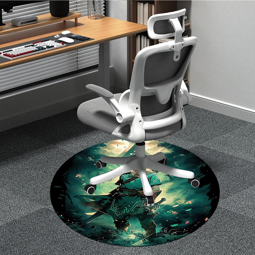 

1pc Legend Zelda Office Round Area Rug, Under Office Chairs Bedroom Living Room Home Decor, Room Decoa1016249 80cm by 80cm