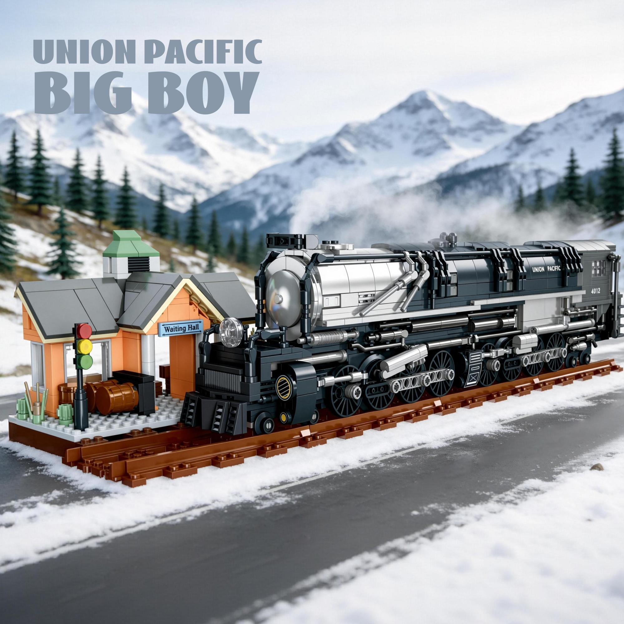 High-Quality 1277Pcs High-Quality Union High-Quality Pacific High-Quality Bigboy High-Quality Building High-Quality Blocks High-Quality Moc JJ9245