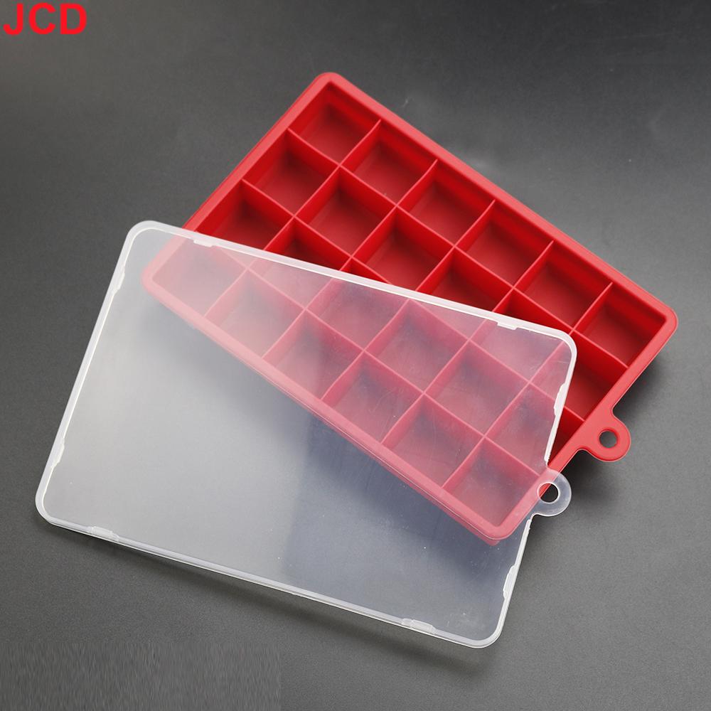 1pcs With Lid /No Lid 24-hole Silicone Ice Tray Square Box Auxiliary Food Puree Cheese Jelly Mold Bar Kitchen Tool Cocktail Cube