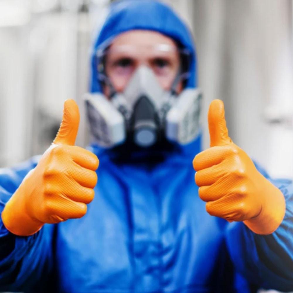 Mercator Gogrip Orange Nitrile Gloves 50 Pcs