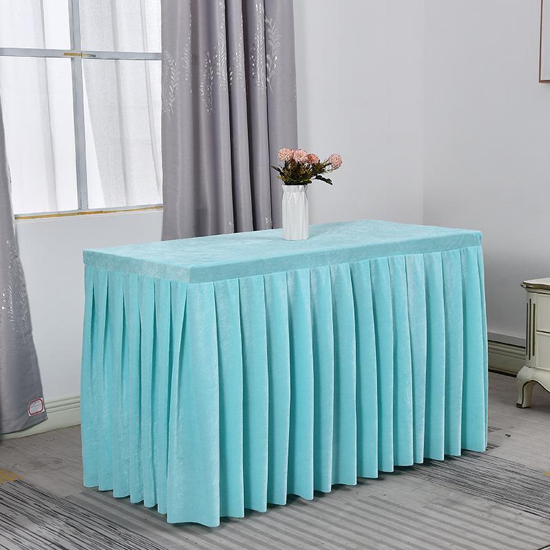 Konferenztischdecke für Hotels, rechteckige Tischdecke für Büros, Anmeldebereich, Flanelltischdecke, Tischüberzug, Tischrock