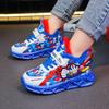 Boys' Shoes with Lights 2025 Summer New Mesh Breathable Children's Sports Shoes Versatile Boys Soft-soled Shoes Shine