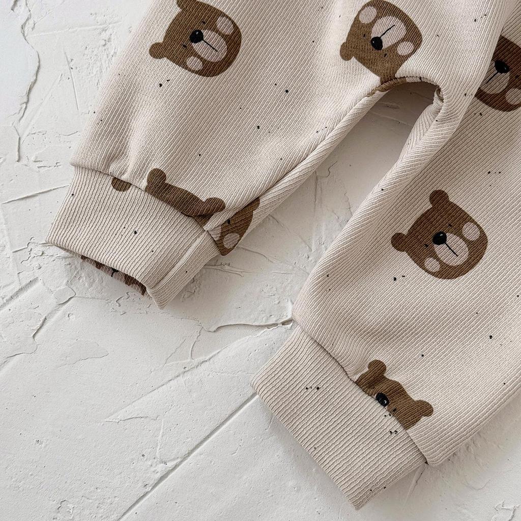 Completo Due Pezzi Orso per Bambini 2025: Felpa con cappuccio a maniche lunghe e pantaloni da jogging per ragazzi e ragazze