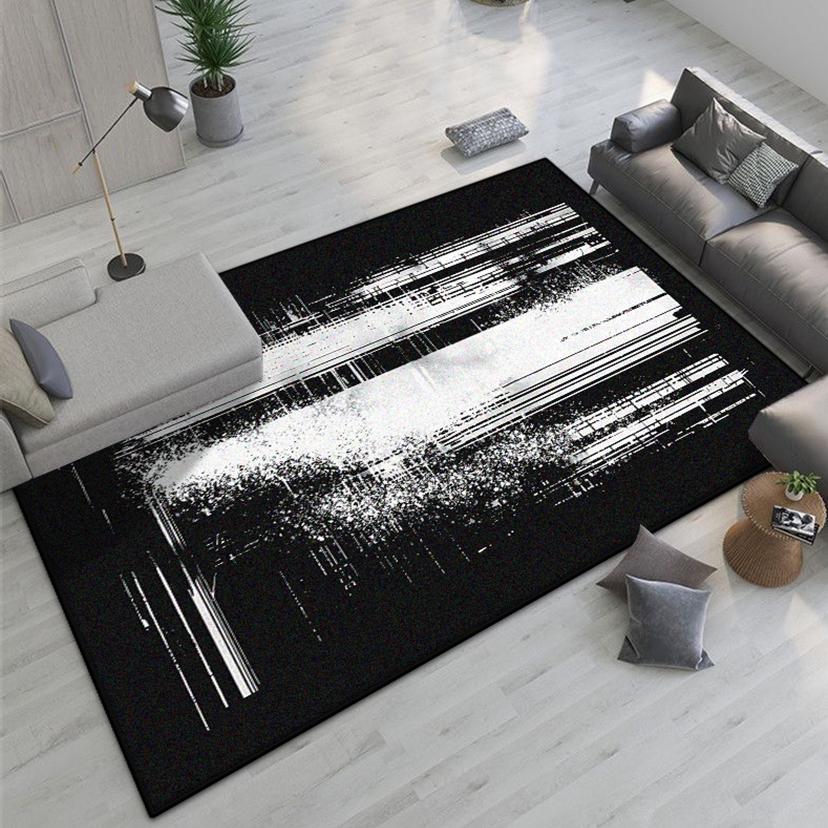 Abstract Easy Clean Carpet French Style Decoration Home Living Room Sofa Area Rugs Non-slip Bedroom Cloakroom Entrance Floor Mat