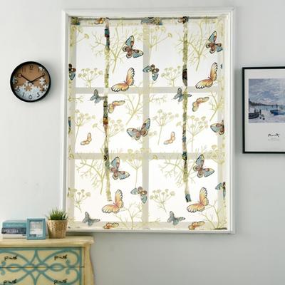 Cortina de janela elegante com padrão de flor cega romana para casa