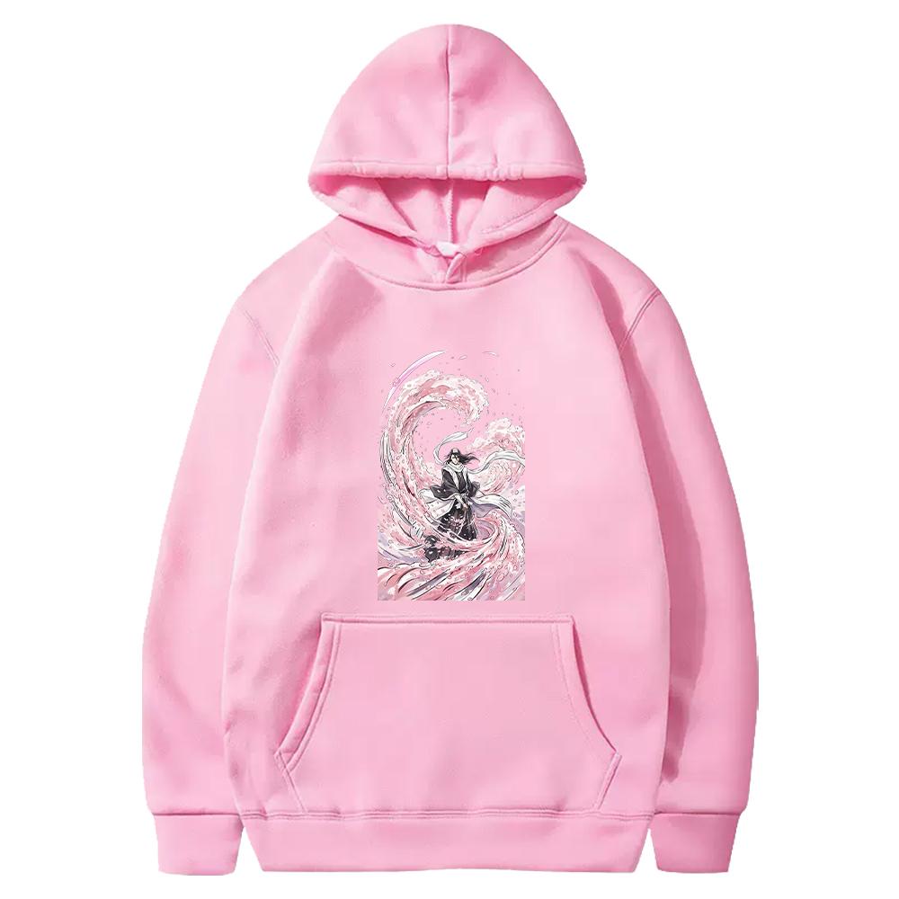 Japanese Anime BLEACH Hoodie Kuchiki Byakuya Printed Sweatshirt Men Women Clothing Long Sleeve Fleece Hooded Male Streetwear