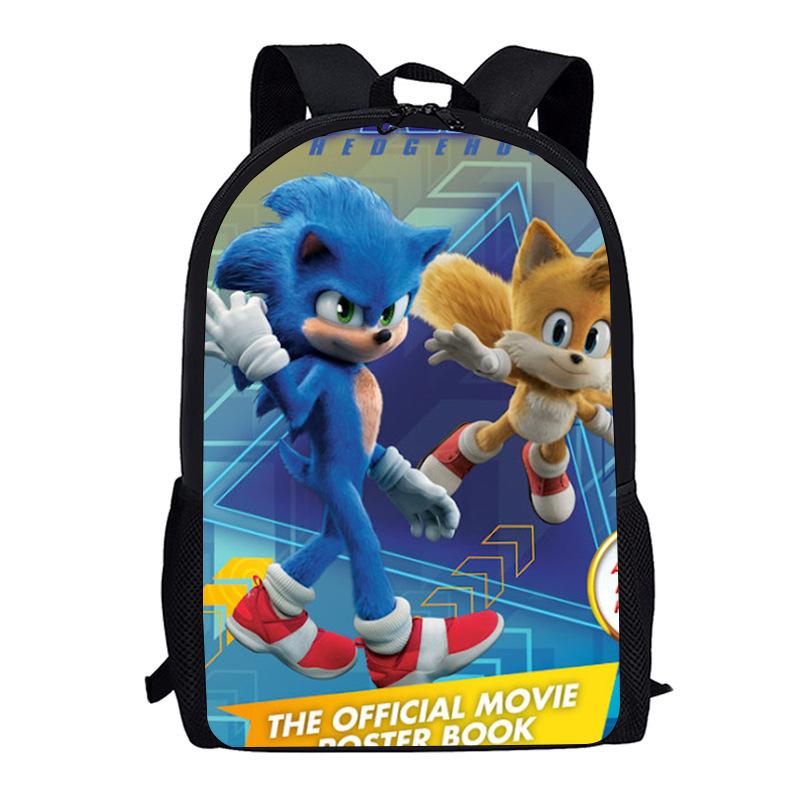 Sonic Kid, Elementary School Bag Children, Animation Cartoon Backpack