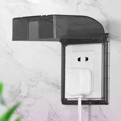 1/2/3pcs 86 Type Switch Protective Cover Self-Adhesive Wall Socket Bathroom Waterproof Electric Plug Wall Switch Socket Splash-P