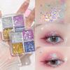 Children's Day Large Sequins Four-color Children's Eyeshadow Party Dance Stage Makeup Fine Sequins 4-color Eyeshadow Disc