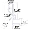 Hidden Channel Valance Clips 1-7/8inch 10pcs Clear Color for Faux and Real Wood Window Blinds Retainer Holder Clip for The Valance with a Groove in