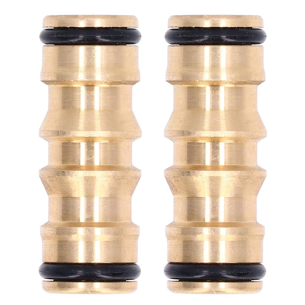 2Pcs Pipe Connector Brass Male To Male Quick Connect Hose Joint Tube Fitting Set Kit 12in