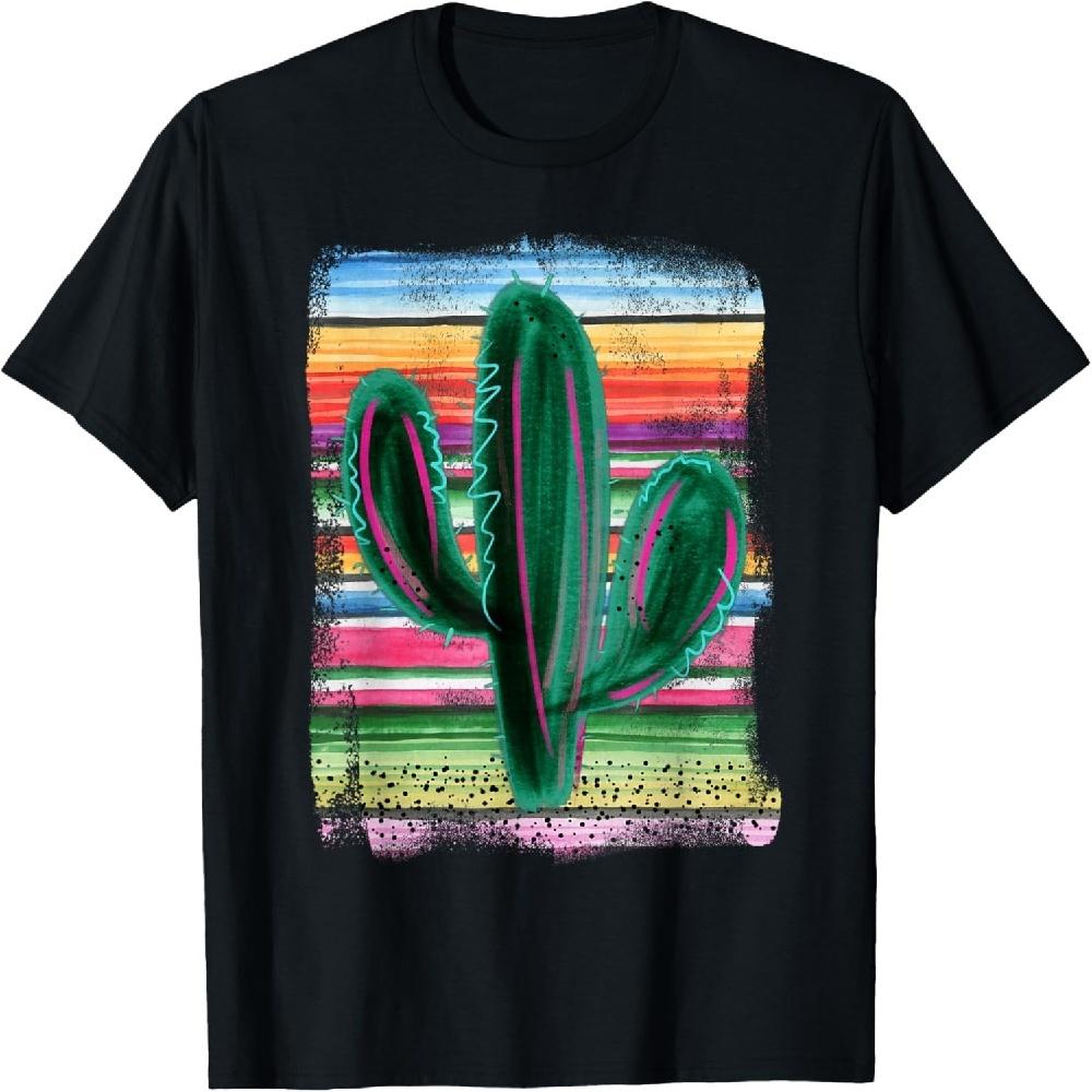 

Funny Cactus Serape Cactus print Turquoise T-Shirt XXXXXL чорний