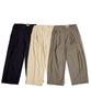 DAMP Wide-Fit Double-Pleated Slacks Beige