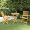 Day and Night - Day and Night Folding Garden Dining Table 3 Pieces Solid Acacia Wood