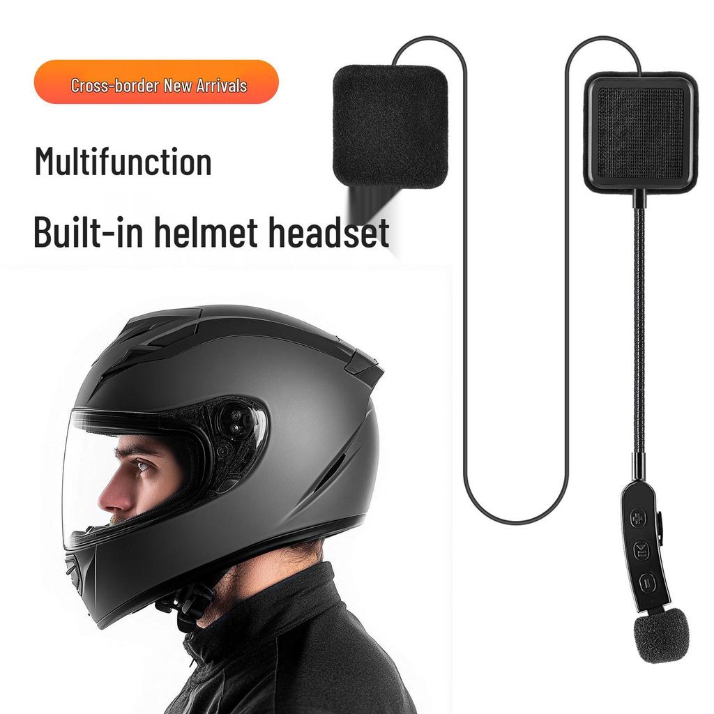 Bluetooth 5.3 Helmet Earphones: Waterproof, Noise-Cancelling, High-Volume Mic for Cross-Border Riding