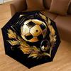 1PC Soccer Ball Gold Umbrella-8-Rib Reinforced, Automatic Open, Lightweight & Durable, Cute Fashion Accessory for Outdoor-Y0344