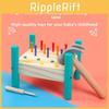 Wooden Hammering Bench For Toddlers With Colorful Design For Handeye Coordination Learning