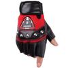 Rex Standard Men's Fingerless Leather Gloves for Road Bike and Cycling (GT021, Red)