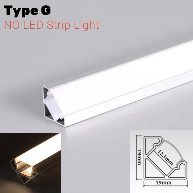 

Потолочный угловой светодиодный алюминиевый профиль, встраиваемый, невидимый, поясная линия, канал, диффузор, гипсокартон, подсветка, декоративная полоса, барная стойка 0.5mx1pcs