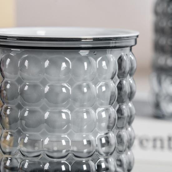 Self-Absorbing Flowerpot with Transparent Water Level Indicator Self Watering Planter with Bubble Texture Double-Layer Design for Indoor Plants