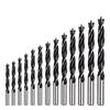High Speed Steel Double Flute Helical Twist Drill Bits Set With Brad Point Tips For Clean Wood Drilling In 3-12mm Sizes