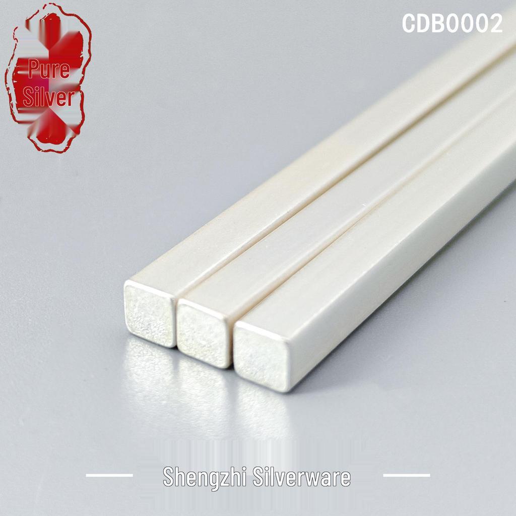 Argint Sterling 999 Bară Solidă Pătrată Lungă 3D din Argint Pur Colecție de Cadouri din Argint Pur