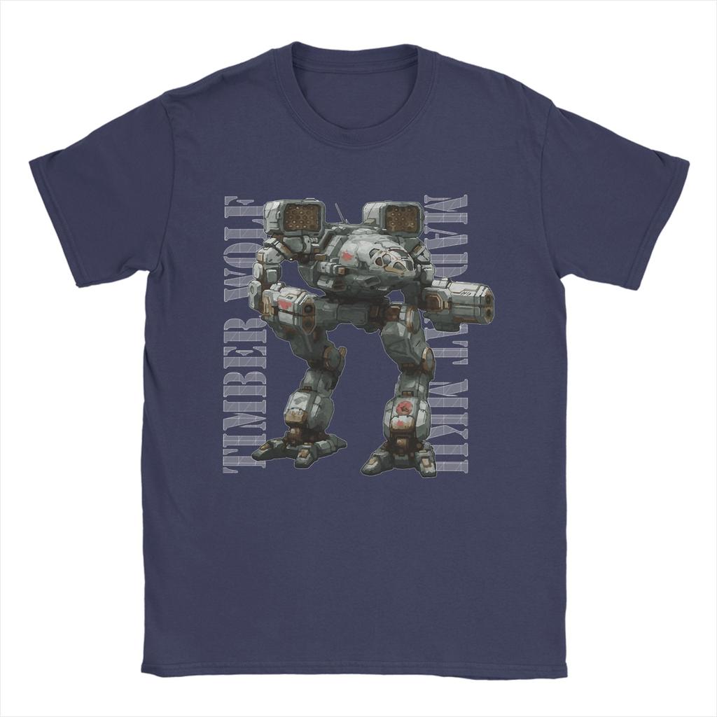 Mech Timber Wolf Madcat MKII TShirt for Men  Funny Pure Cotton Tees Crew Neck Short Sleeve T Shirts Gift Idea Tops