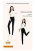 Schwarze Samt-Leggings mit hohem Bund für Damen, Skinny Fit, Übergröße, Schlankmachend, Warme Oberbekleidung für Herbst/Winter