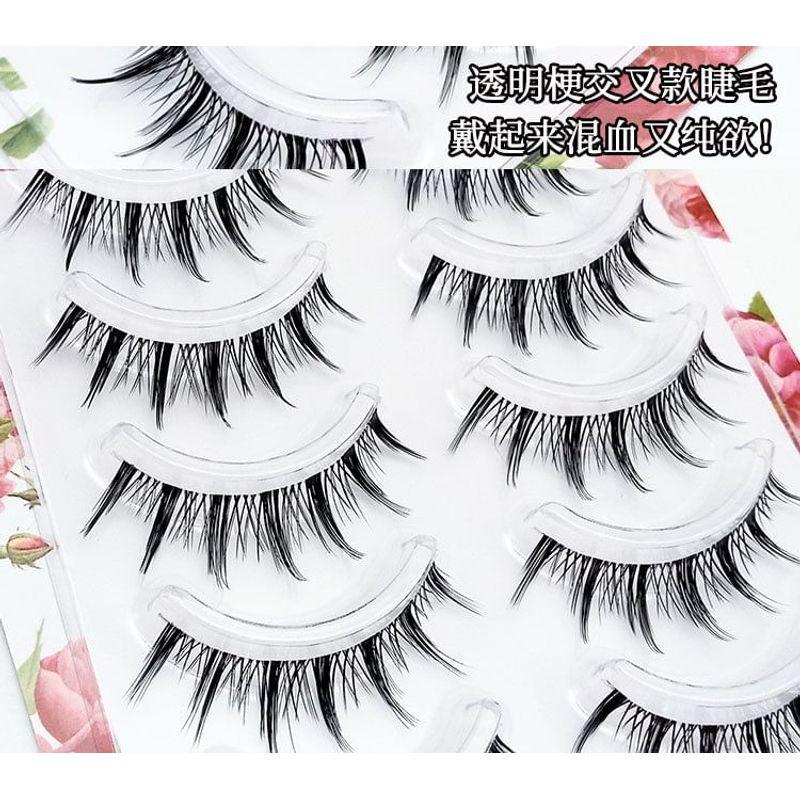 Lashie - Set of 10 Pairs: Doll Eye Crisscross False Eyelashes