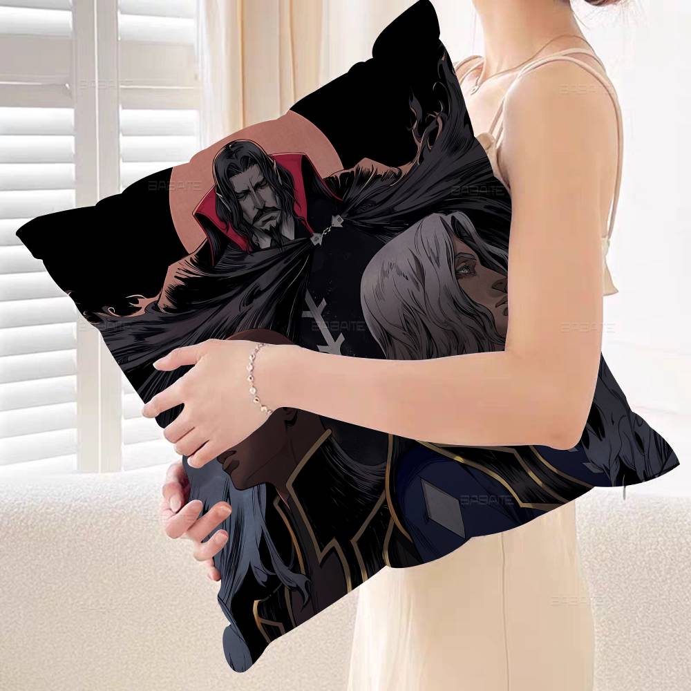 Anime Castlevania Cushion Cover Inches Farmhouse Decor Home Throw Pillow Covers for Couch Decorations