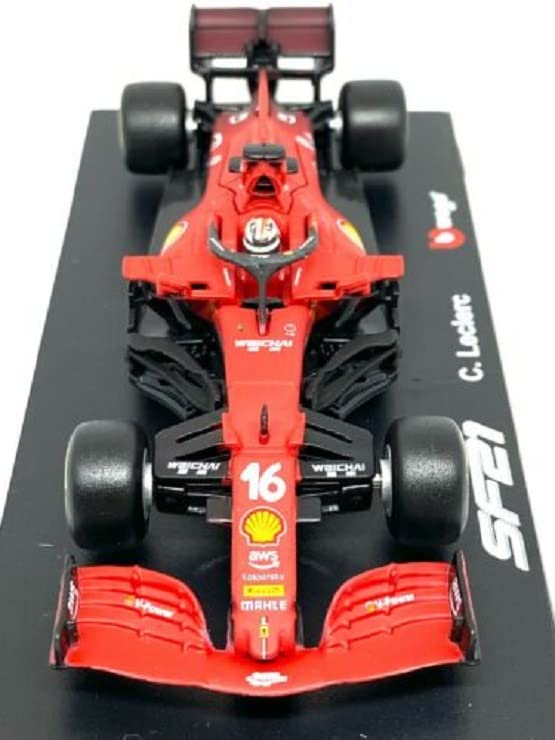 Bburago Scale Signature Series Ferrari F1 SF21 Charles Leclerc 2021 FERRARI FORMULA 1 F1 SF21 Leclerc Race Sports Car Diecast Model 1/43 #16