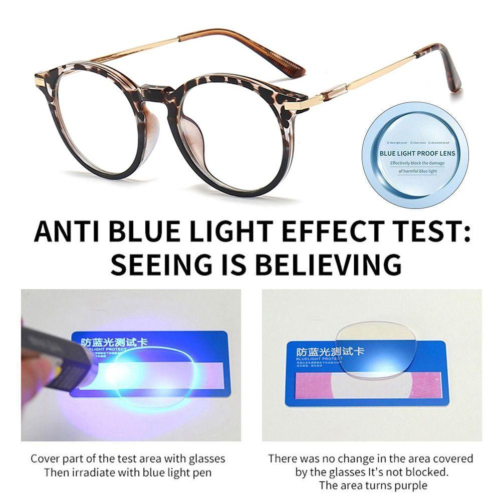 Fashion Anti Blue Light Glasses Round Reading Glasses Presbyopic Eyeglasses Vision Care Women Elderly