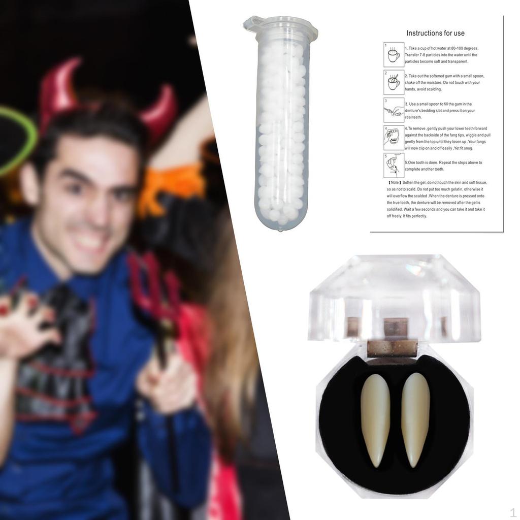 Halloween Fangs Fake Teeth Gift Decoration for Stage Performance Fancy Dress