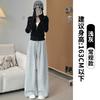 Women's High Waist Wide Leg Pants Drawstring Loose Casual Trousers Japanese Korean Style Sweatpants