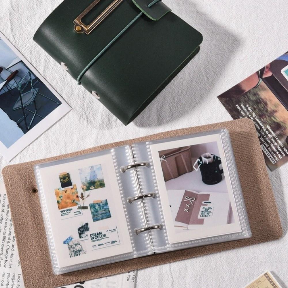PU Leather Mini Photo Album Pocket Scrapbook Memory Photo Book Student