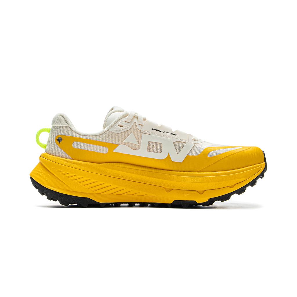 New LiNing De Lu Slip Resistant, Abrasion Resistant, Cushioning, Rebound Low Top Trail Running Shoes Women's Beige Yellow ARNV010-1